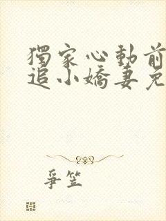 独家心动前夫复追小娇妻免费阅读小说