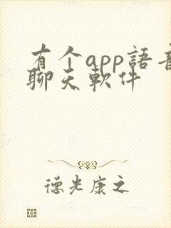 有个app语音聊天软件
