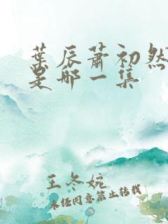 叶辰萧初然离婚是哪一集