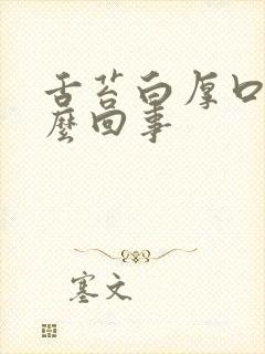 舌苔白厚口苦怎么回事