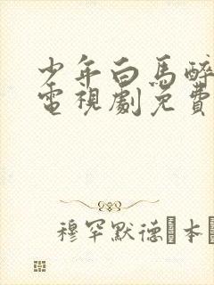 少年白马醉春风电视剧免费看全集