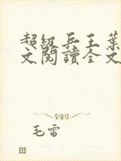 超级兵王叶谦全文阅读全文