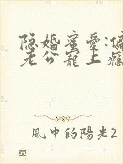 隐婚蜜爱:偏执老公宠上瘾完本