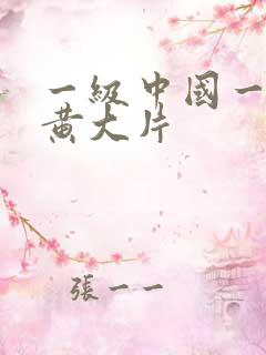 一级中国一级特黄大片