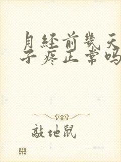 月经前几天小肚子疼正常吗