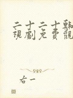二十二十韩剧电视剧免费观看在线