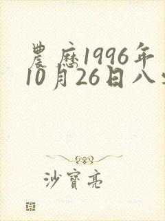 农历1996年10月26日八字算命