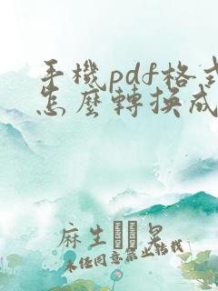 手机pdf格式怎么转换成word文档