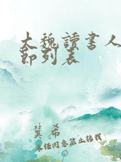 大魏读书人新章节列表