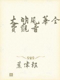 大明风华全集免费观看