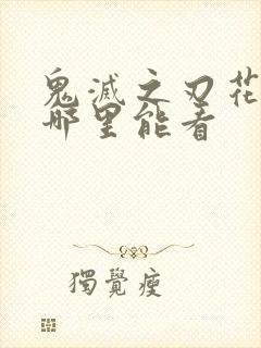 鬼灭之刃花街篇哪里能看