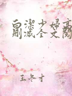 白洁少妇高义无删减全文阅读