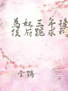 为奴三年后整个侯府跪求我原谅全集 一口气