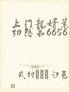 上冂龙婿叶辰萧初然第6656章节