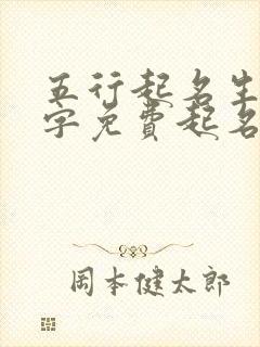五行起名生辰八字免费起名测名
