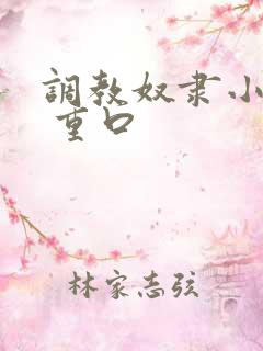 调教奴隶小说虐 重口