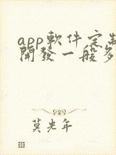 app软件定制开发一般多少钱