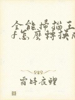 全能扫描王pdf怎么转换成word