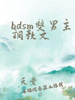 bdsm双男主调教文