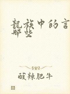 龙族中的言灵有哪些
