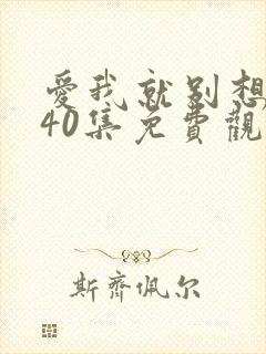 爱我就别想太多40集免费观看
