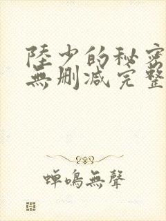 陆少的秘密恋人无删减完整版