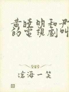 黄晓明和尹正演的电视剧叫什么名字