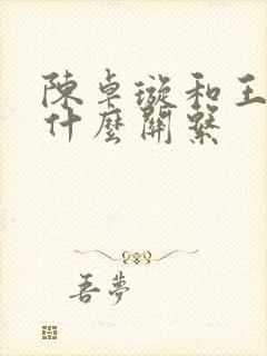 陈卓璇和王赫野什么关系