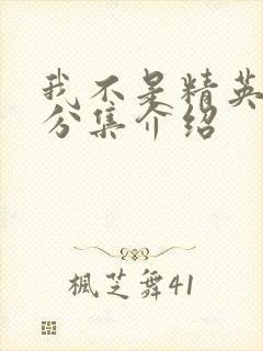 我不是精英剧情分集介绍