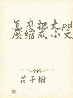 怎么把大pdf压缩成小文件