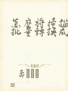 怎么将扫描图片批量转换成pdf文件