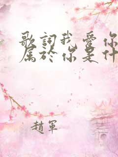 歌词我爱你我心属于你是什么歌