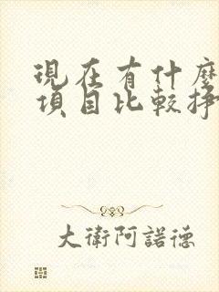 现在有什么投资项目比较挣钱