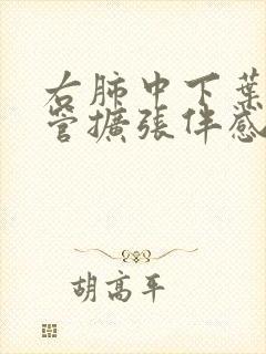 右肺中下叶支气管扩张伴感染