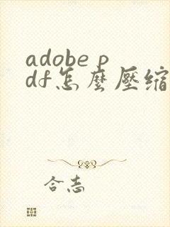 adobe pdf怎么压缩文件大小