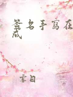 签名手写在线生成