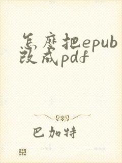 怎么把epub改成pdf