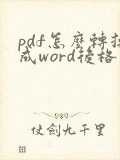 pdf怎么转换成word后格式不对怎么调整