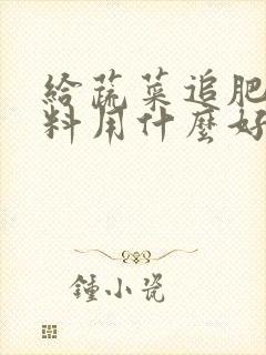 给蔬菜追肥的肥料用什么好