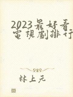 2023最好看电视剧排行榜前十名