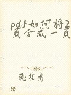 pdf如何将2页合成一页打印