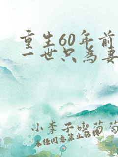 重生60年前这一世只为妻儿短剧完整版
