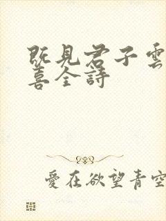 既见君子云胡不喜全诗