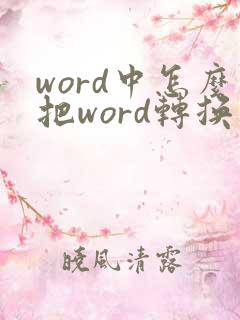 word中怎么把word转换成pdf
