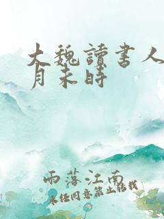大魏读书人 七月未时