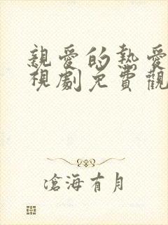 亲爱的热爱的电视剧免费观看完整版