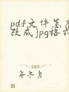 pdf文件怎么改成jpg格式