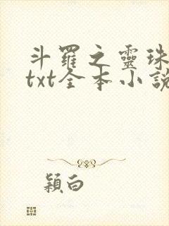 斗罗之灵珠神剑txt全本小说