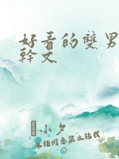 好看的双男主高干文