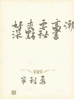 好爽要高潮了再深点秘书